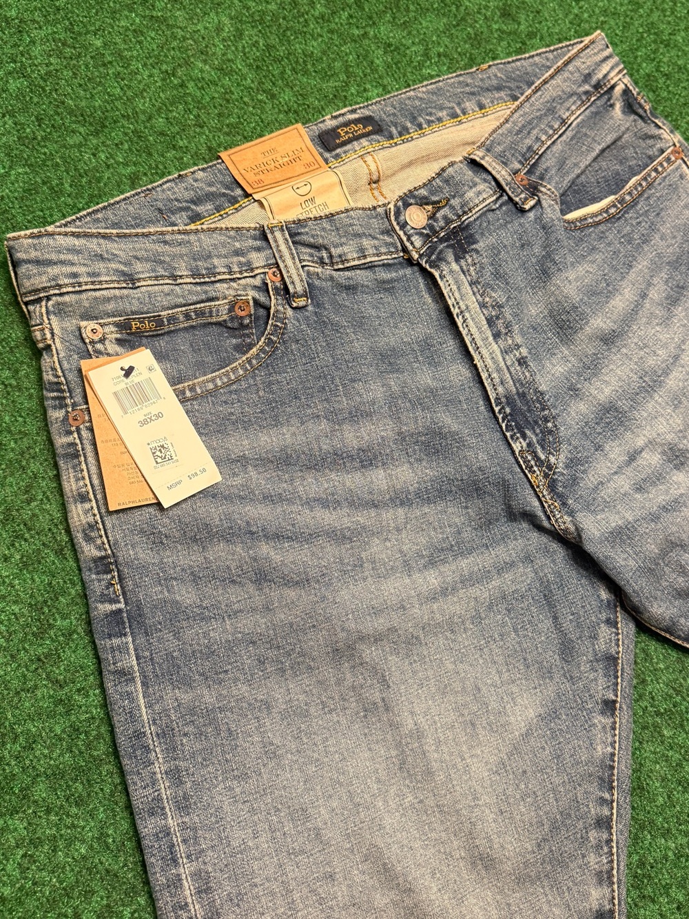 NWT Polo by Ralph Lauren Men’s Blue Denim Jeans (W38 / L30) - Picture 3 of 7